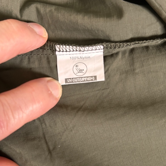 Men's Long Sleeve Shirt Summer Lightweight Shirt Hiking Nylon Outdoor Work Cargo - Picture 6 of 9